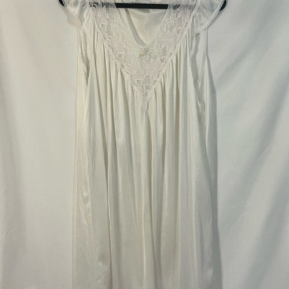 Vassarette White Lace Chemise Gown Sz L - Picture 1 of 7